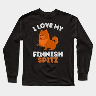 Finnish Spitz Life is better with my dogs Dogs I love all the dogs Long Sleeve T-Shirt